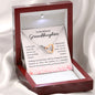 To My Granddaughter - Always Hold Me In Your Heart, For You Are Forever In Mine - Interlocking Hearts Necklace