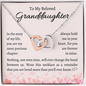 To My Granddaughter - Always Hold Me In Your Heart, For You Are Forever In Mine - Interlocking Hearts Necklace