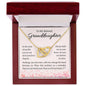 To My Granddaughter - Always Hold Me In Your Heart, For You Are Forever In Mine - Interlocking Hearts Necklace