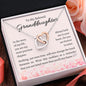 To My Granddaughter - Always Hold Me In Your Heart, For You Are Forever In Mine - Interlocking Hearts Necklace