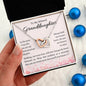 To My Granddaughter - Always Hold Me In Your Heart, For You Are Forever In Mine - Interlocking Hearts Necklace