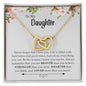 To My Daughter | You Are Braver Than You Believe - Interlocking Hearts necklace