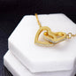 To My Granddaughter - Always Hold Me In Your Heart, For You Are Forever In Mine - Interlocking Hearts Necklace