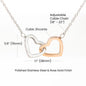 To My Granddaughter - Always Hold Me In Your Heart, For You Are Forever In Mine - Interlocking Hearts Necklace