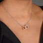 To My Granddaughter - Always Hold Me In Your Heart, For You Are Forever In Mine - Interlocking Hearts Necklace