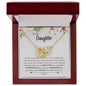 To My Daughter | You Are Braver Than You Believe - Interlocking Hearts necklace