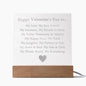 Valentine's Day Gift to My Soulmate - Custom Engraved Acrylic Plaque with Optional LED Base