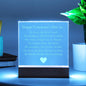Valentine's Day Gift to My Soulmate - Custom Engraved Acrylic Plaque with Optional LED Base