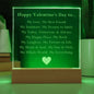 Valentine's Day Gift to My Soulmate - Custom Engraved Acrylic Plaque with Optional LED Base