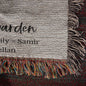 Birth Month Flower Bouquet Heirloom Woven Blanket - Personalized Gift for Mom & Grandma
