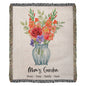 Birth Month Flower Bouquet Heirloom Woven Blanket - Personalized Gift for Mom & Grandma