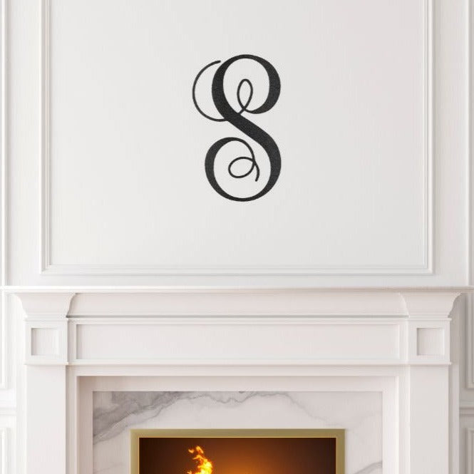 Fancy Initial Monogram Personalized Steel Sign