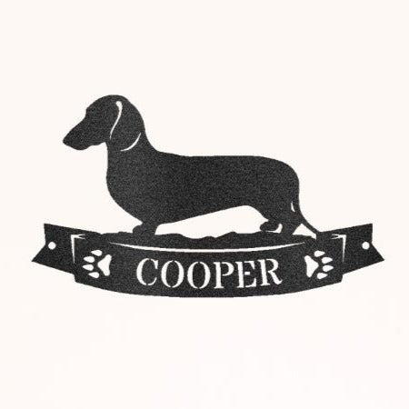 Dachshund Personalized Name Steel Sign