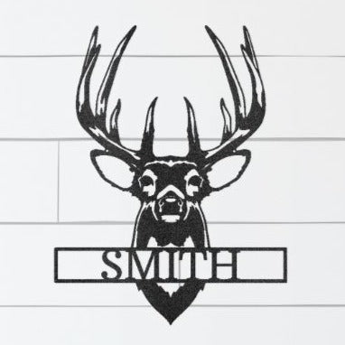 Buck Mount Personalized Name Steel Sign