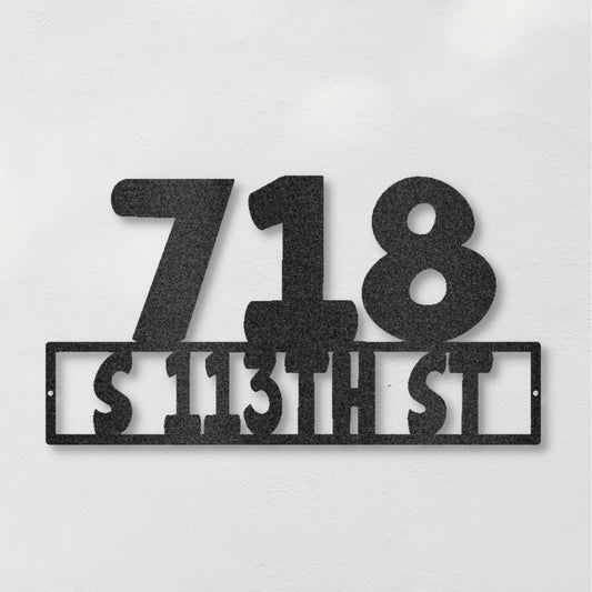 Address Personalized Steel House Sign