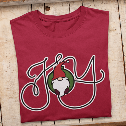 Christmas Joy Gnome Holiday T-Shirt