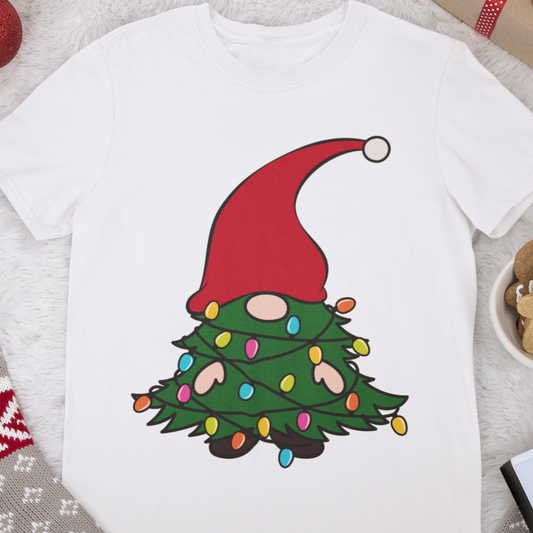 Christmas Tree Gnome Funny Holiday T-Shirt