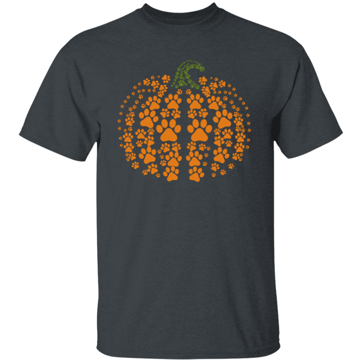 Dog Pawprint Pumpkin Fall T-Shirt