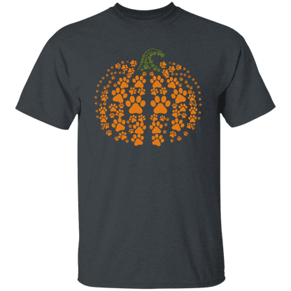 Dog Pawprint Pumpkin Fall T-Shirt