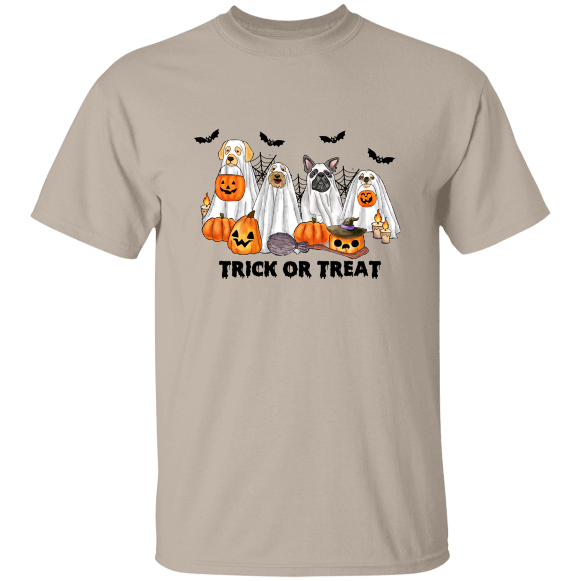 Trick or Treat Ghost Dogs Halloween T-Shirt