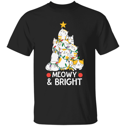 Meowy & Bright Cat Christmas Tree Youth T-Shirt