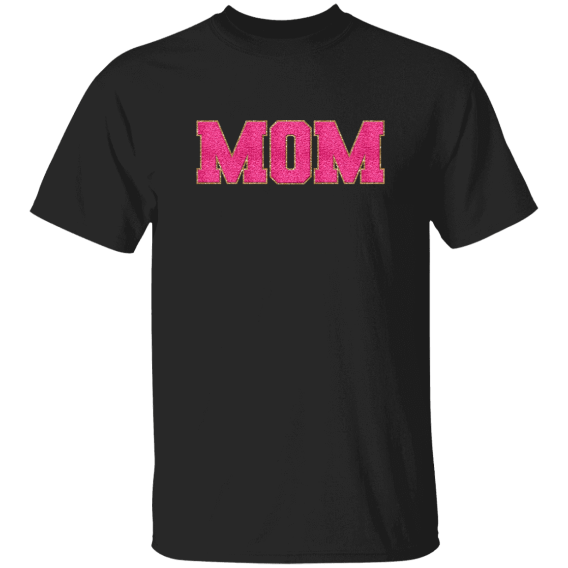 Nana, Mama, & Mini T-Shirt Collection - Pink Faux Chenille Glitter Patch Matching Family Shirts