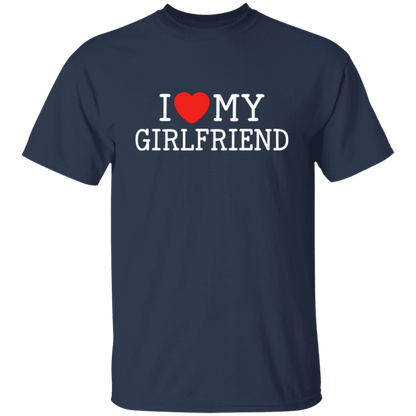 I Love My Girlfriend Funny Valentine's Day T-Shirts & Long-Sleeve Tees