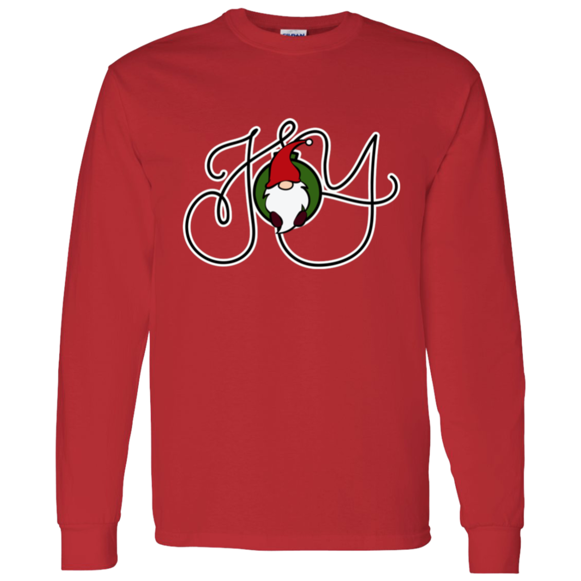 Christmas Joy Gnome Holiday LS T-Shirt