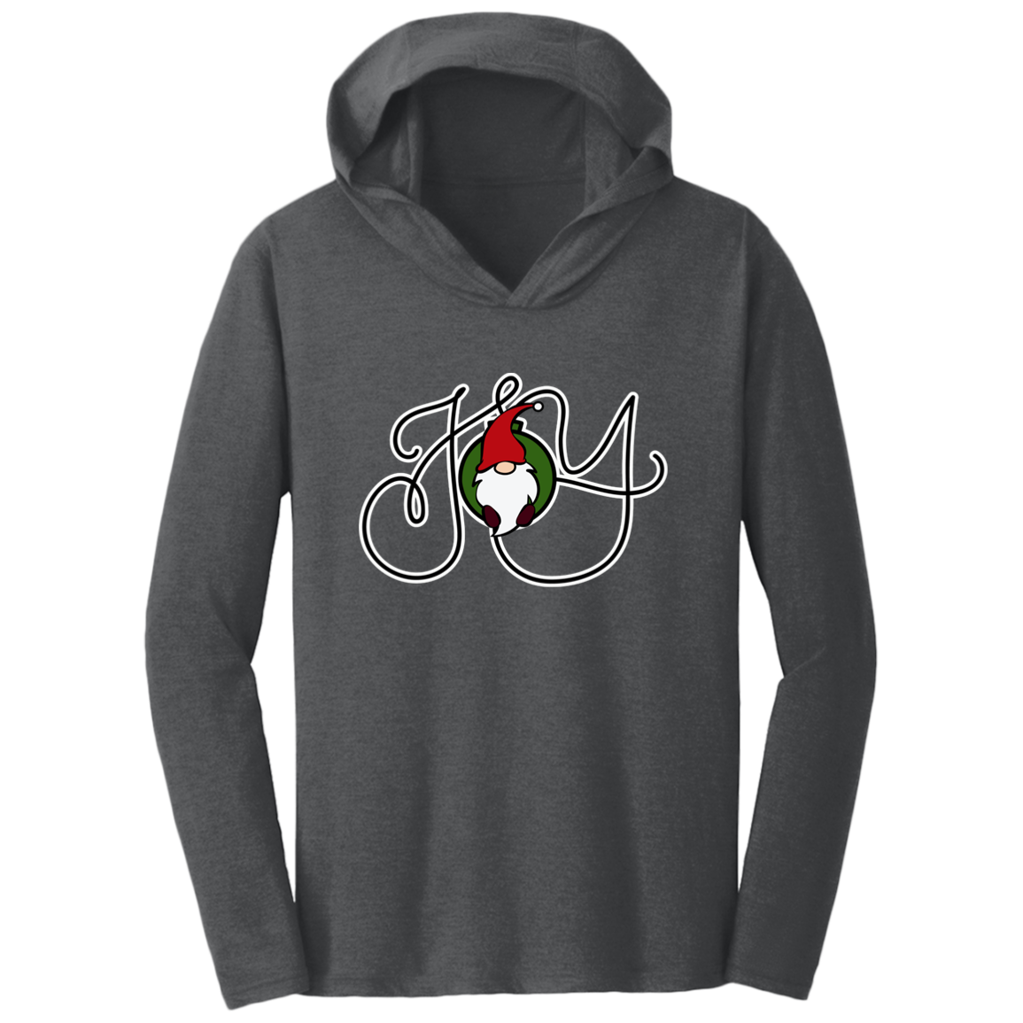 Christmas Joy Gnome Holiday Triblend T-Shirt Hoodie