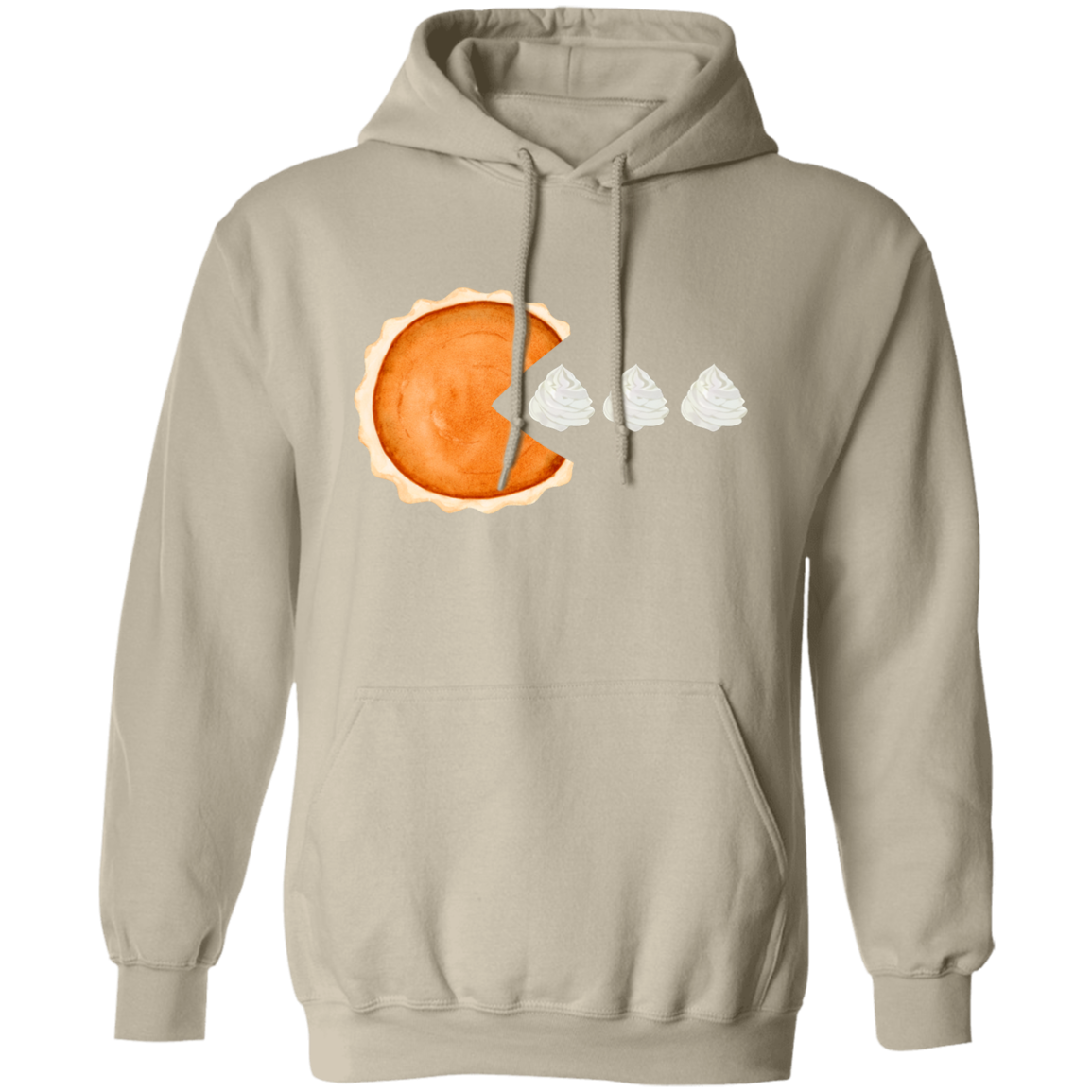 Pumpkin Pie Pacman Thanksgiving Pullover Hoodie