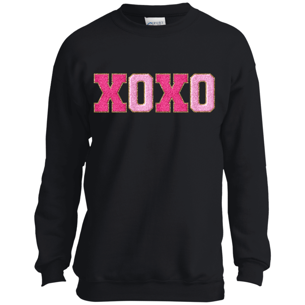 XOXO Faux Chenille Glitter Patches Valentine's Day Collection - Youth & Adult T-Shirts & Sweatshirts