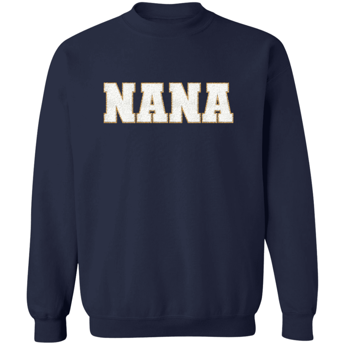 Nana, Mommy, & Me Shirts - White Faux Chenille Glitter Patches Matching Family Sweatshirts