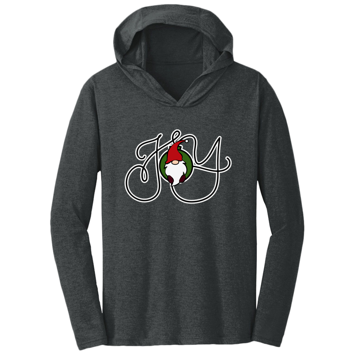 Christmas Joy Gnome Holiday Triblend T-Shirt Hoodie