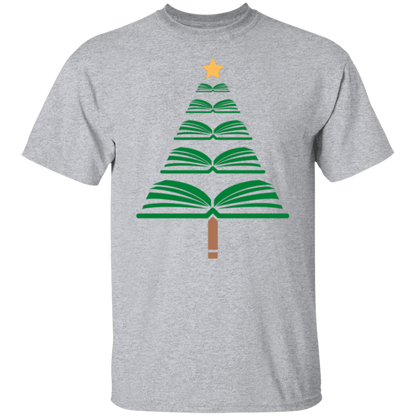 Merry Christmas Book Tree T-Shirt