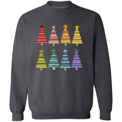 Colorful Rainbow Christmas Trees Collection - Graphic T-Shirts, Long-Sleeve Tees, Hoodie Tees, Sweatshirts, & Mugs