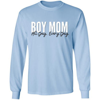 Boy Mom All Day, Every Day T-Shirts, Long-Sleeve Tees, & Sweatshirts