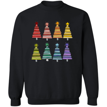 Colorful Rainbow Christmas Trees Collection - Graphic T-Shirts, Long-Sleeve Tees, Hoodie Tees, Sweatshirts, & Mugs