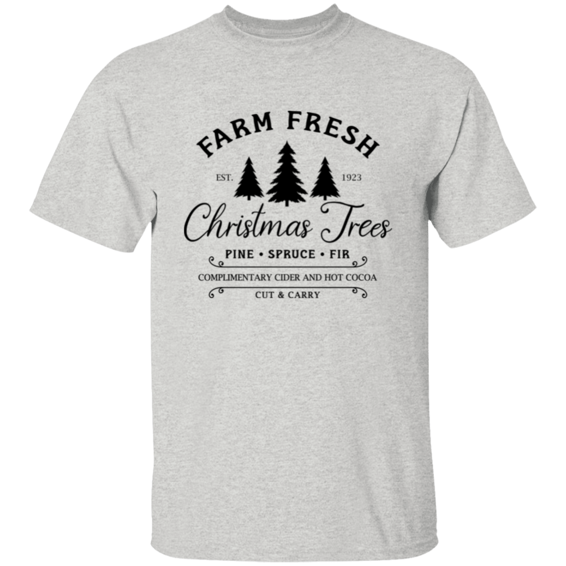 Farm Fresh Christmas Trees Holiday Graphic TShirt