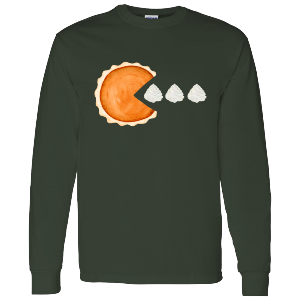 Pumpkin Pie Pacman LS Thanksgiving T-Shirt