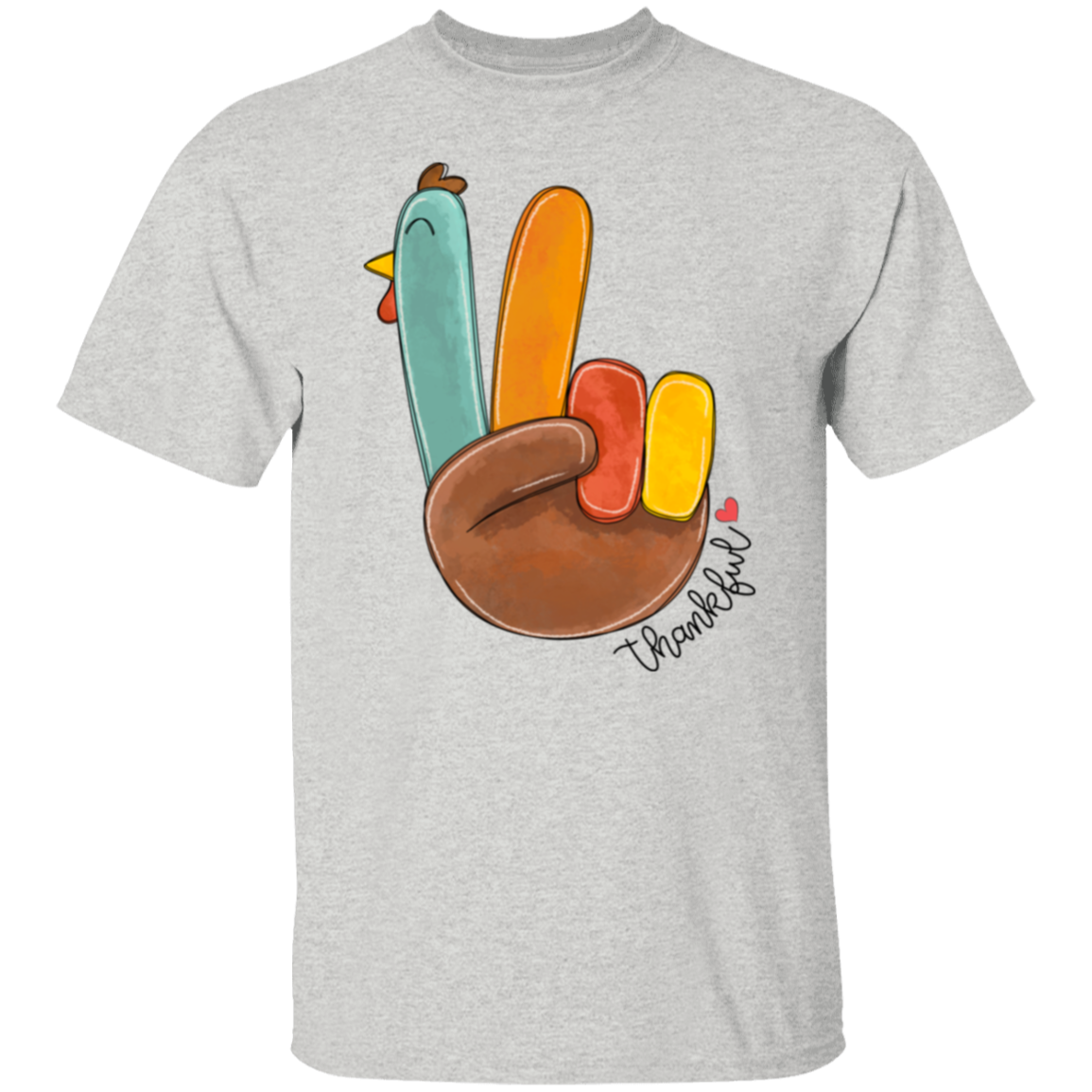 Peace Sign Turkey Thanksgiving T-Shirt