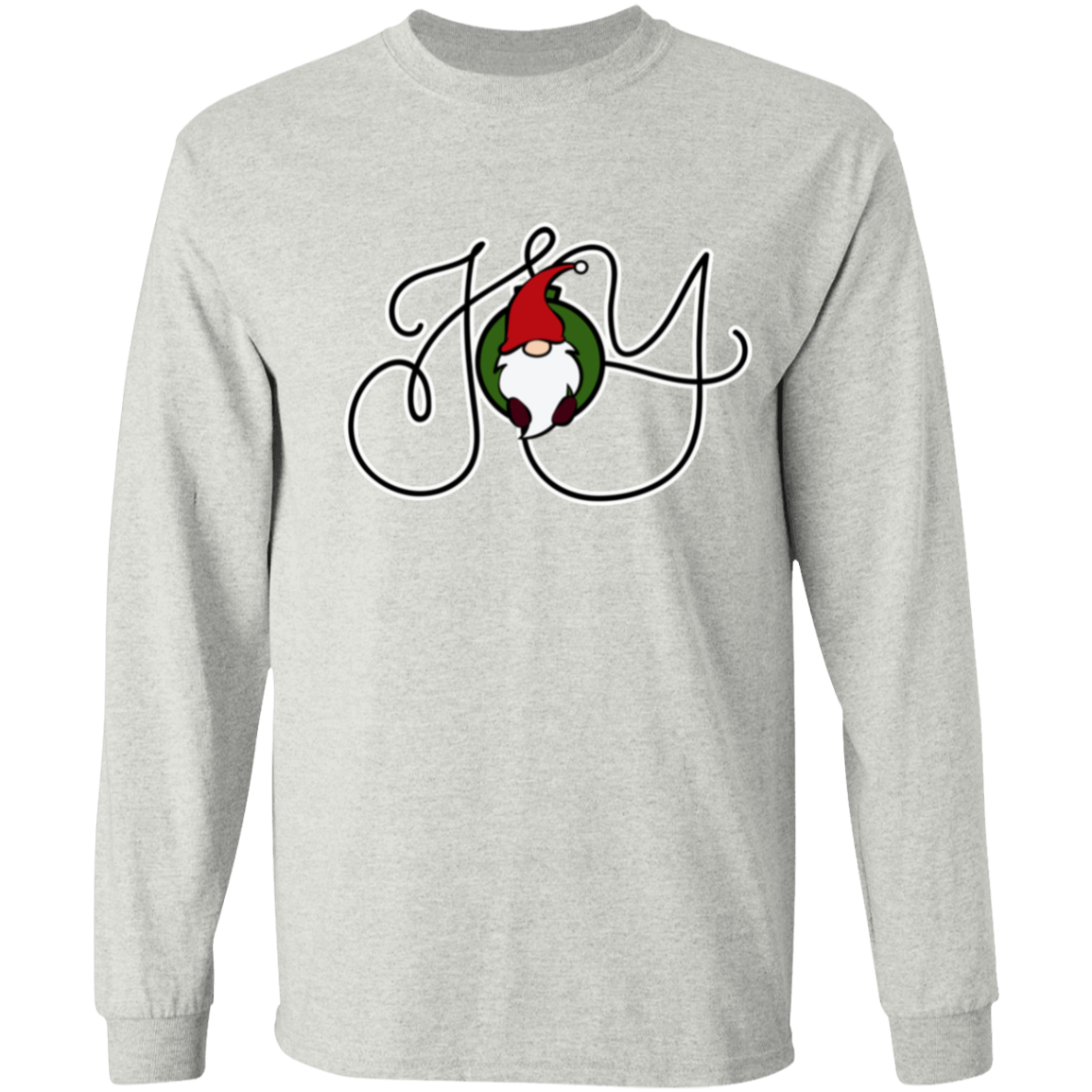 Christmas Joy Gnome Holiday LS T-Shirt