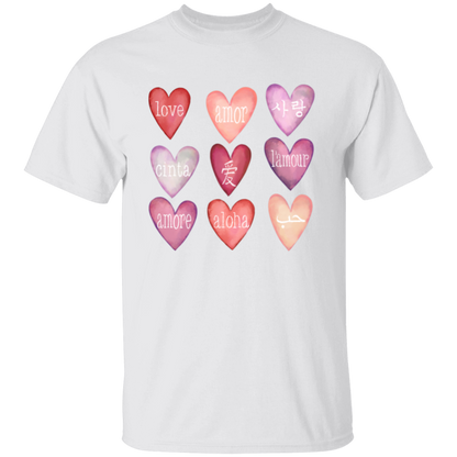 Love Languages Valentine Hearts Collection - T-shirts, Long-Sleeve Tees, Sweatshirts, Pillows, & Mugs