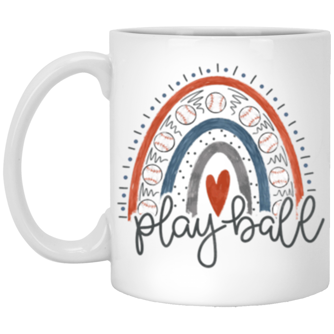 Play Ball Baseball Boho Rainbow Collection - Graphic T-Shirts, Long-Sleeve Tees, Hoodies, & Mugs