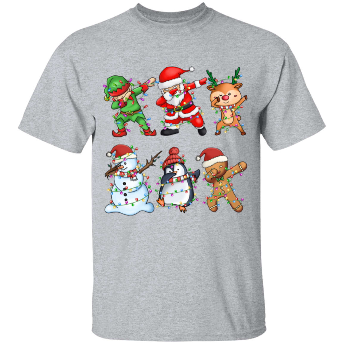 Dabbing Christmas Friends: Elf, Santa, Rudolph, Frosty+ Youth T-Shirt