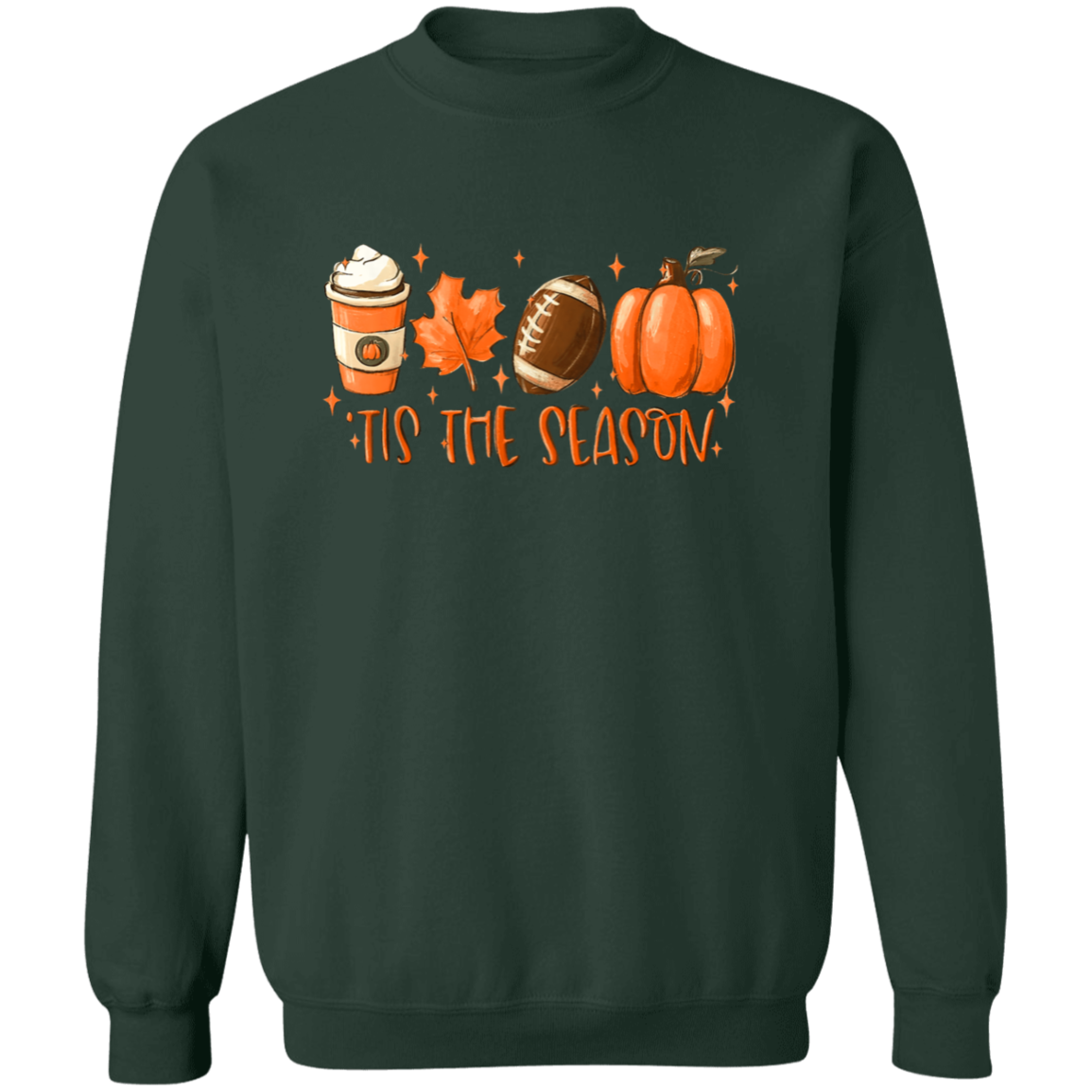 Tis The Season Fall-Themed Crewneck Pullover Sweatshirt