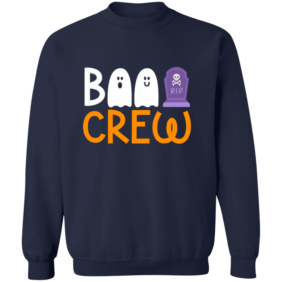 Boo Crew Halloween Crewneck Pullover Sweatshirt