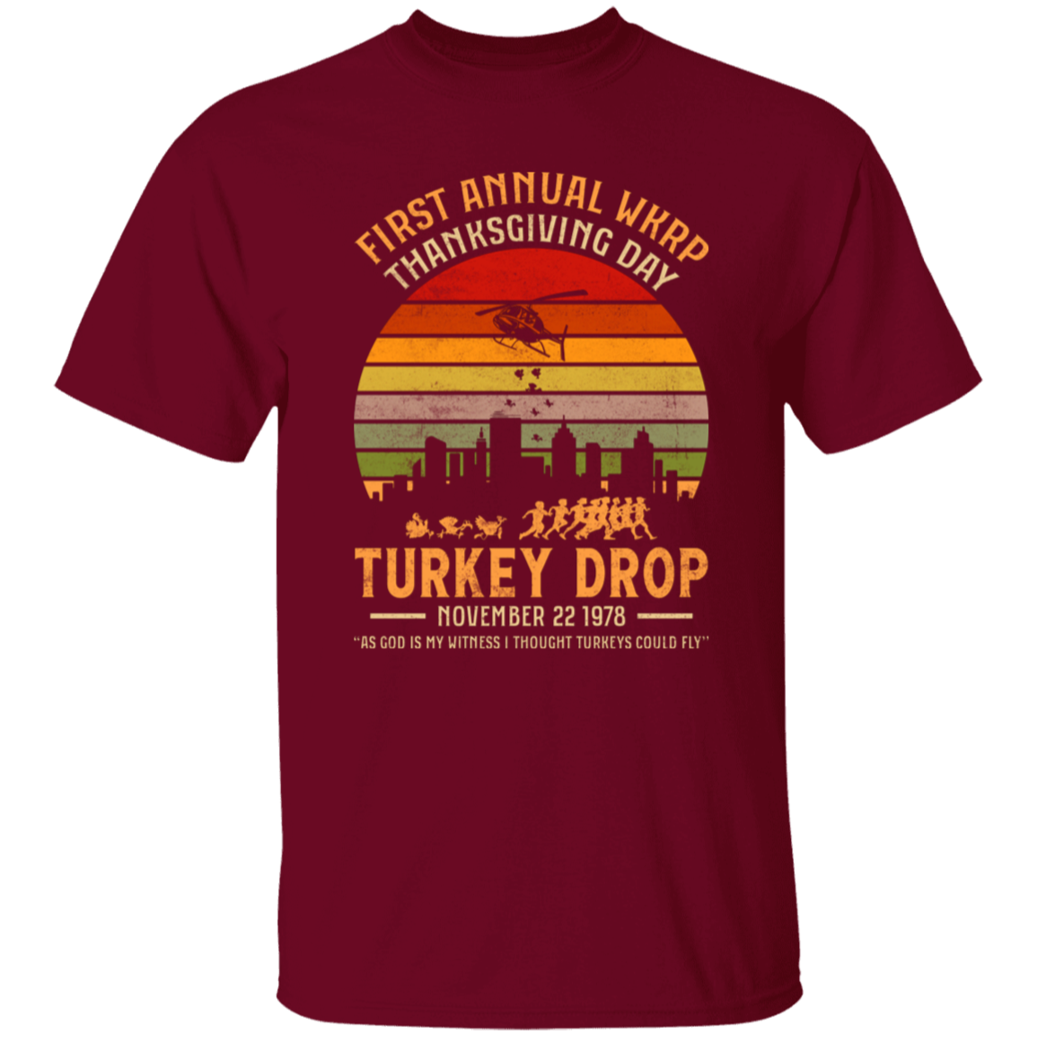 First Annual WKRP Thanksgiving Day Turkey Drop Funny T-Shirt