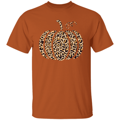 Leopard-Print Pumpkin Cute Fall T-Shirt