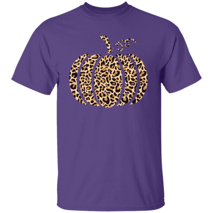 Leopard-Print Pumpkin Cute Fall T-Shirt