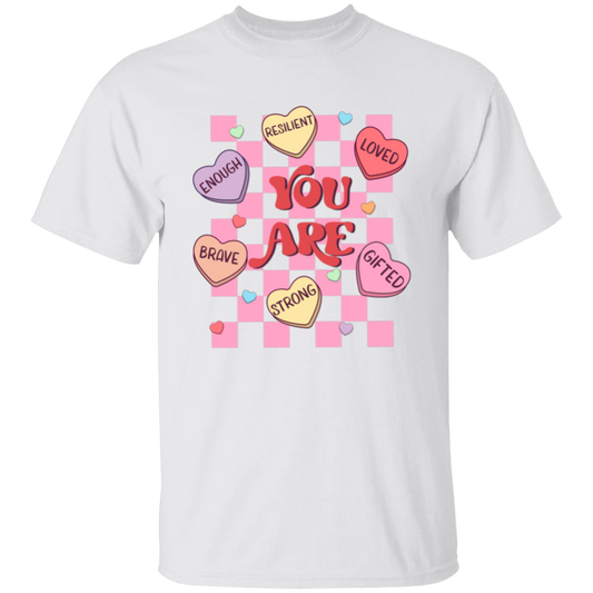 Positive Affirmations Valentine Candy Heart Collection - T-Shirts, Raglan Tees, & Sweatshirts